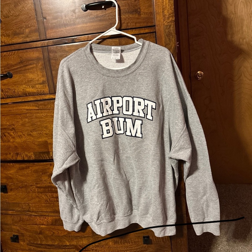 Gray Airport Bum Sweatshirt